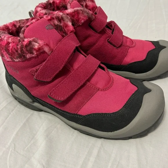 Keen Girls Knotch Chukka Boots hook/loop closure Size 7 pink - Picture 6 of 12